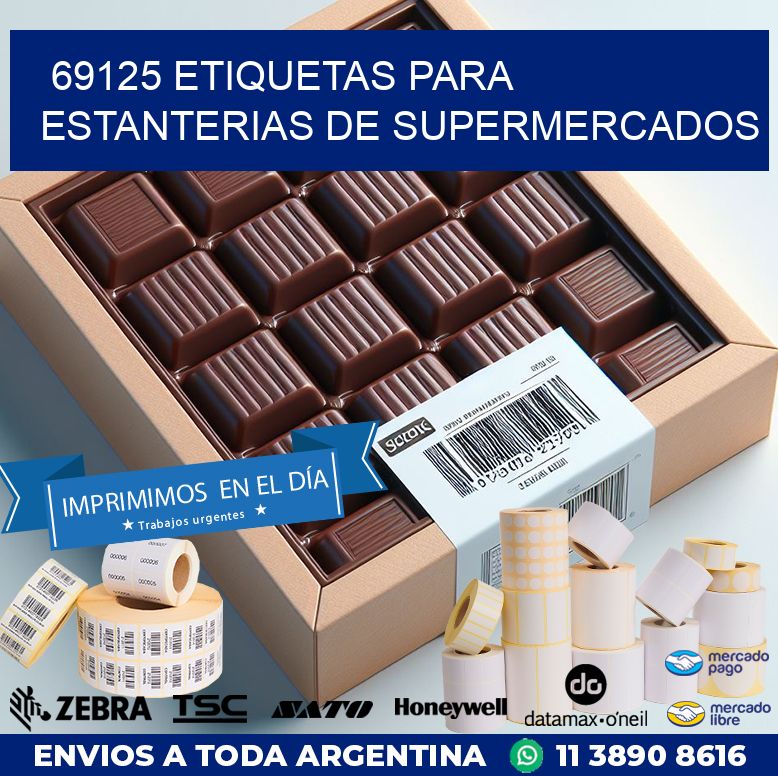 69125 ETIQUETAS PARA ESTANTERIAS DE SUPERMERCADOS