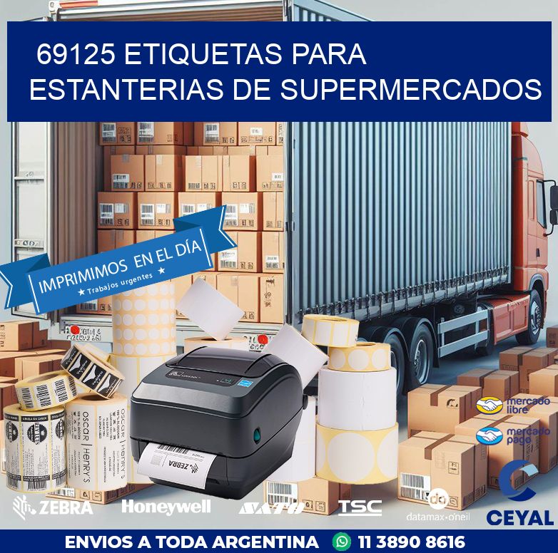 69125 ETIQUETAS PARA ESTANTERIAS DE SUPERMERCADOS