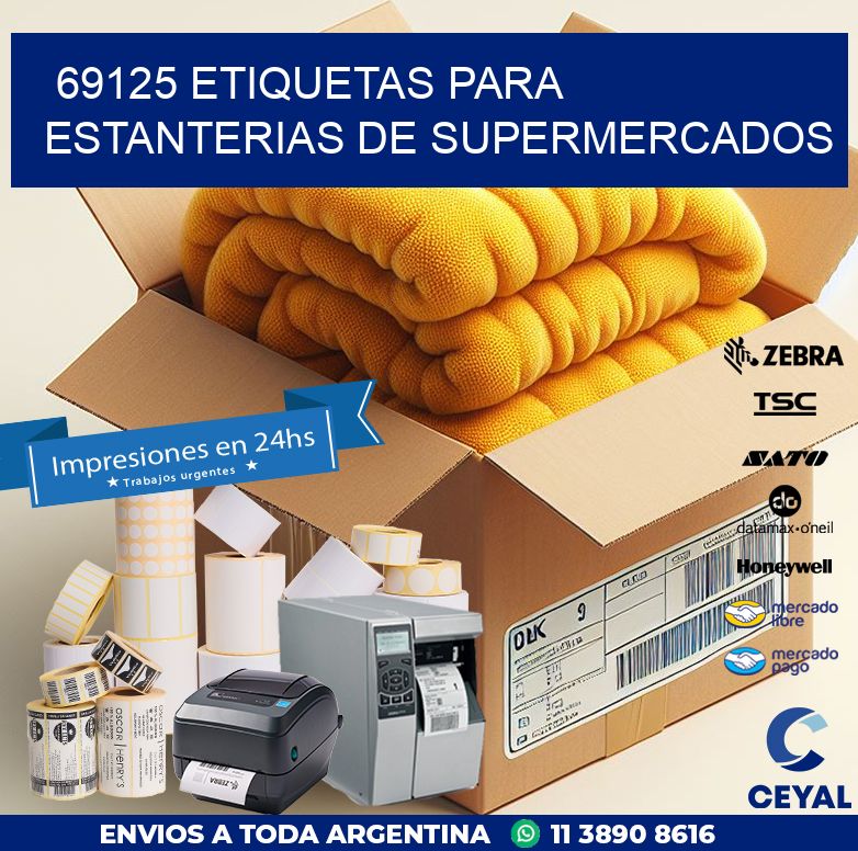 69125 ETIQUETAS PARA ESTANTERIAS DE SUPERMERCADOS