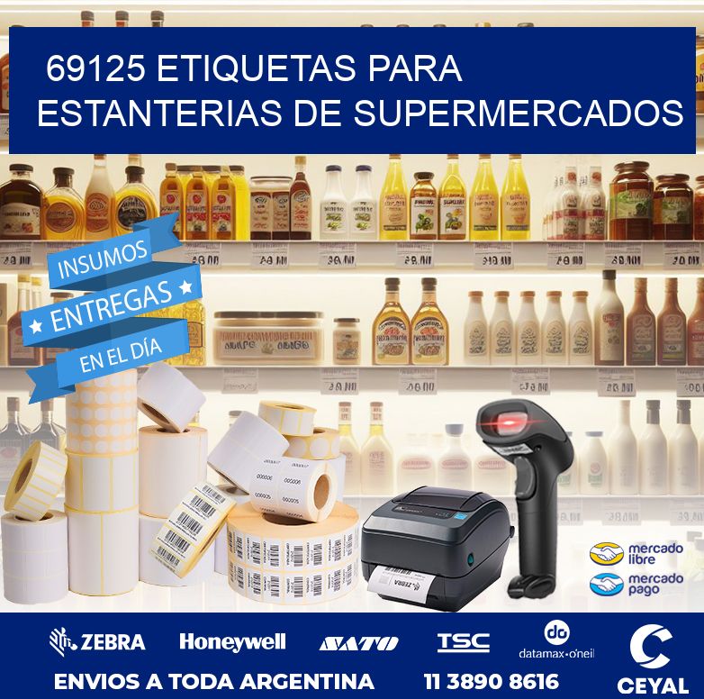 69125 ETIQUETAS PARA ESTANTERIAS DE SUPERMERCADOS
