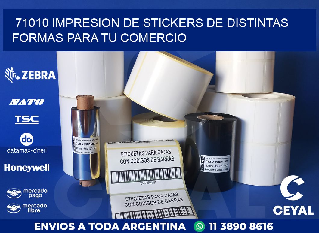 71010 IMPRESION DE STICKERS DE DISTINTAS FORMAS PARA TU COMERCIO