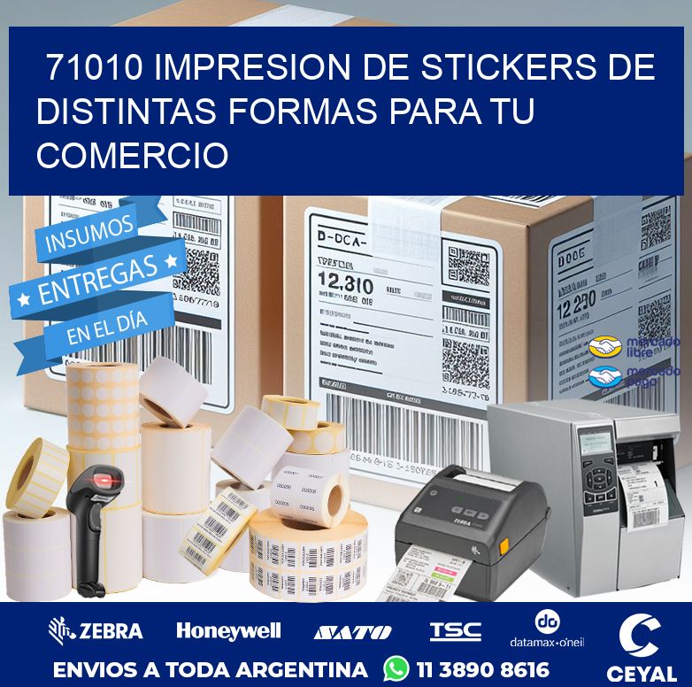 71010 IMPRESION DE STICKERS DE DISTINTAS FORMAS PARA TU COMERCIO