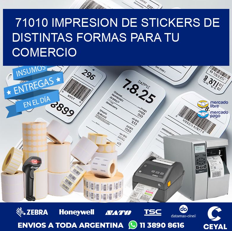 71010 IMPRESION DE STICKERS DE DISTINTAS FORMAS PARA TU COMERCIO
