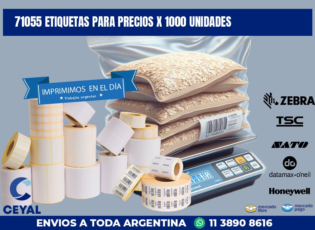 71055 ETIQUETAS PARA PRECIOS X 1000 UNIDADES
