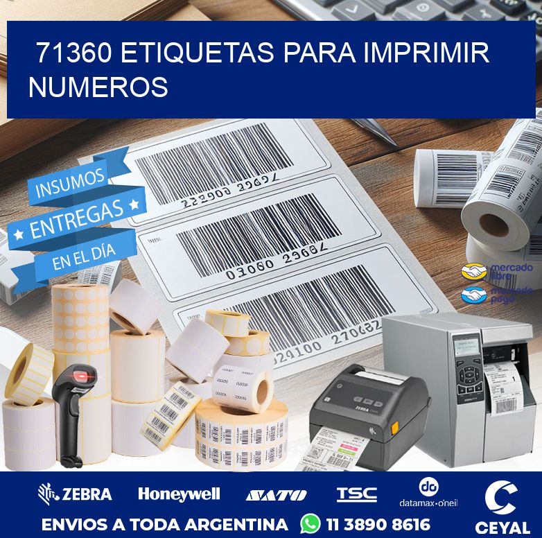 71360 ETIQUETAS PARA IMPRIMIR NUMEROS