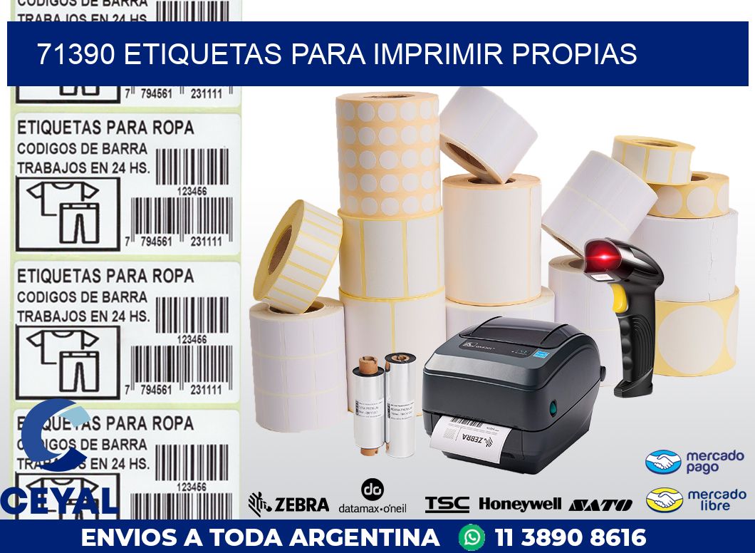 71390 ETIQUETAS PARA IMPRIMIR PROPIAS