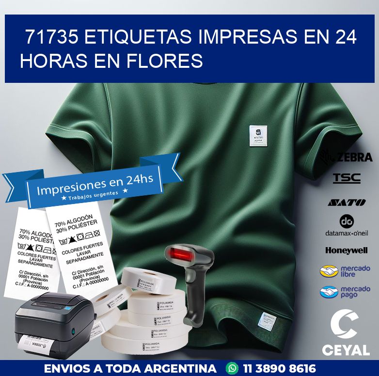 71735 ETIQUETAS IMPRESAS EN 24 HORAS EN FLORES