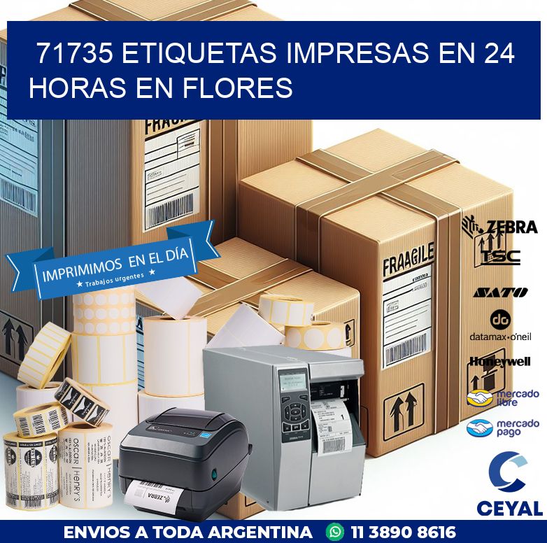 71735 ETIQUETAS IMPRESAS EN 24 HORAS EN FLORES