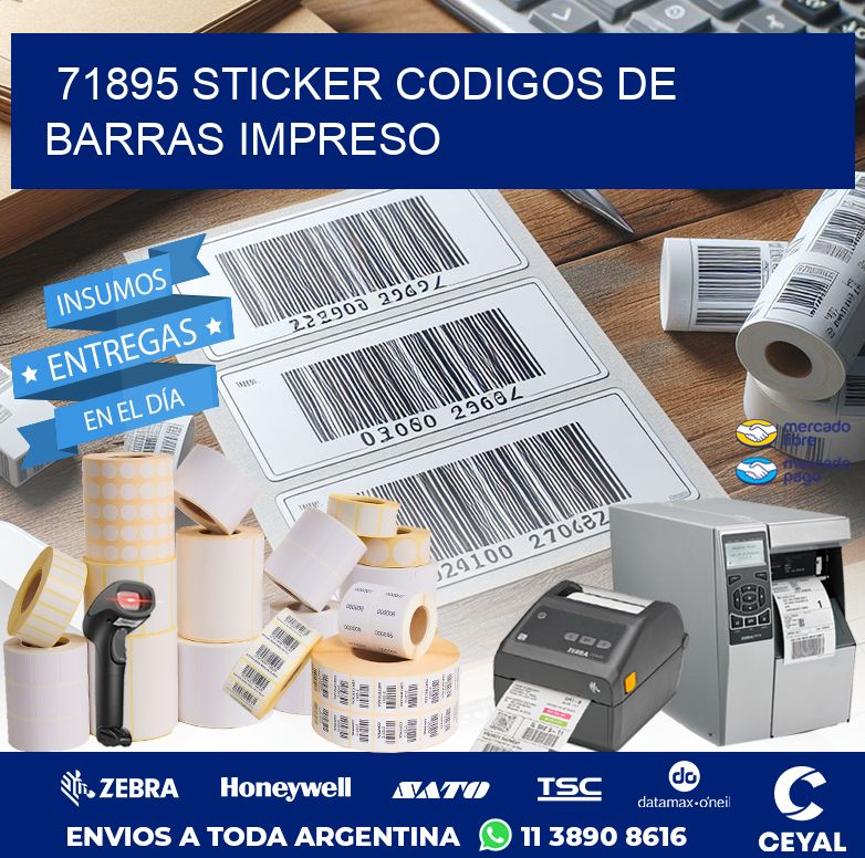 71895 STICKER CODIGOS DE BARRAS IMPRESO