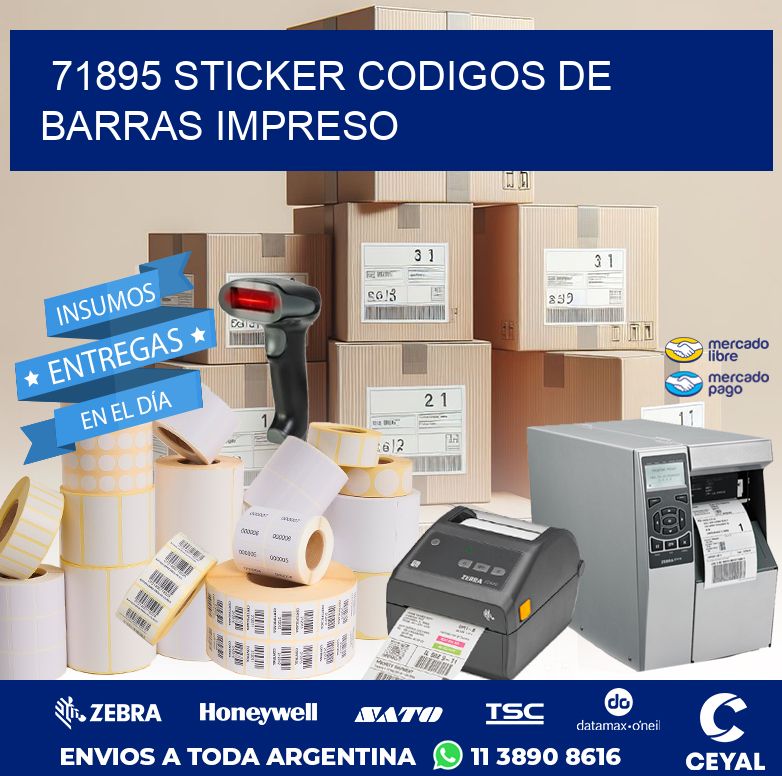 71895 STICKER CODIGOS DE BARRAS IMPRESO