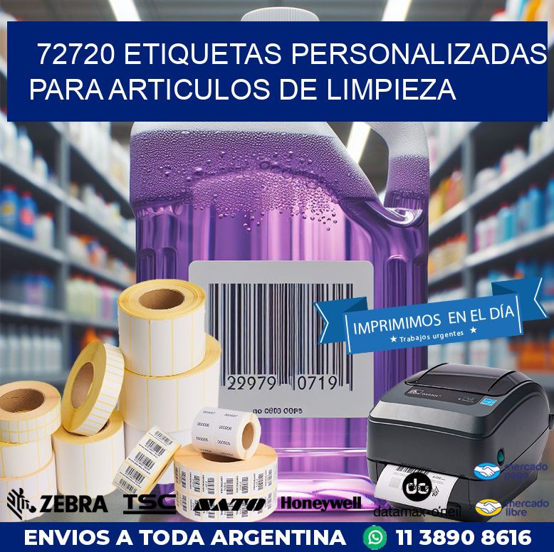 72720 ETIQUETAS PERSONALIZADAS PARA ARTICULOS DE LIMPIEZA
