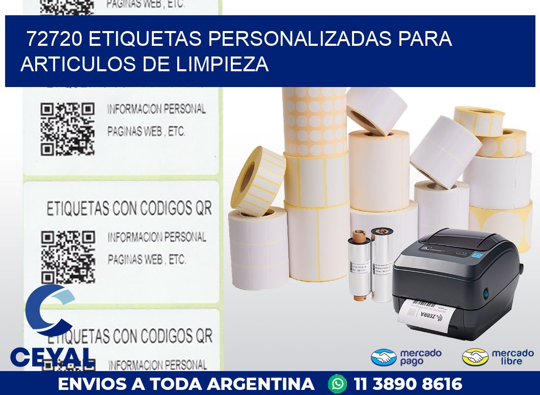 72720 ETIQUETAS PERSONALIZADAS PARA ARTICULOS DE LIMPIEZA