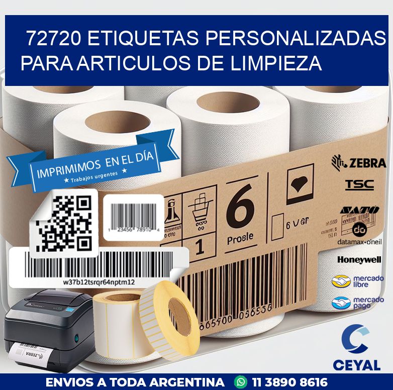 72720 ETIQUETAS PERSONALIZADAS PARA ARTICULOS DE LIMPIEZA