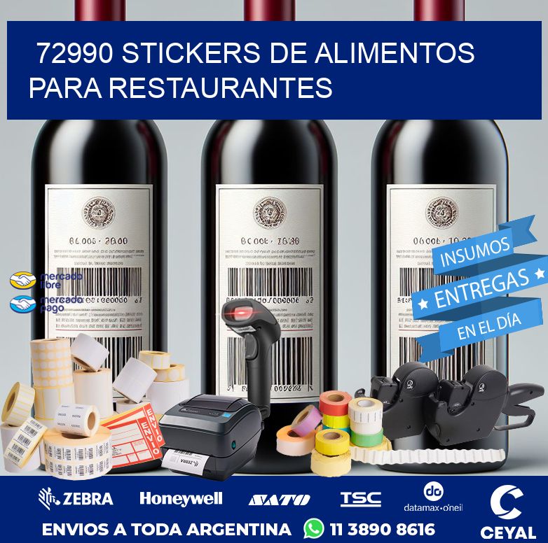 72990 STICKERS DE ALIMENTOS PARA RESTAURANTES