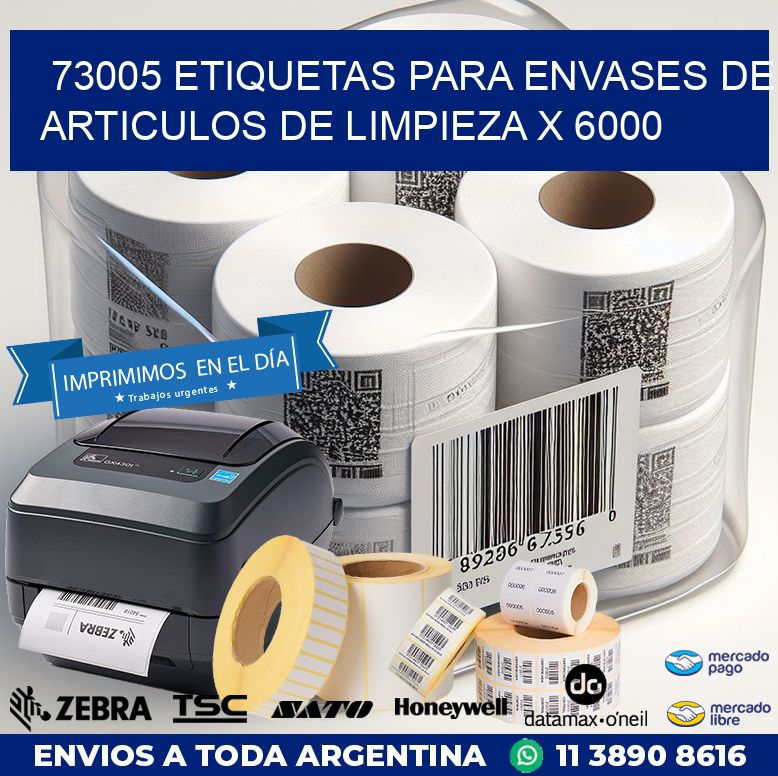 73005 ETIQUETAS PARA ENVASES DE ARTICULOS DE LIMPIEZA X 6000
