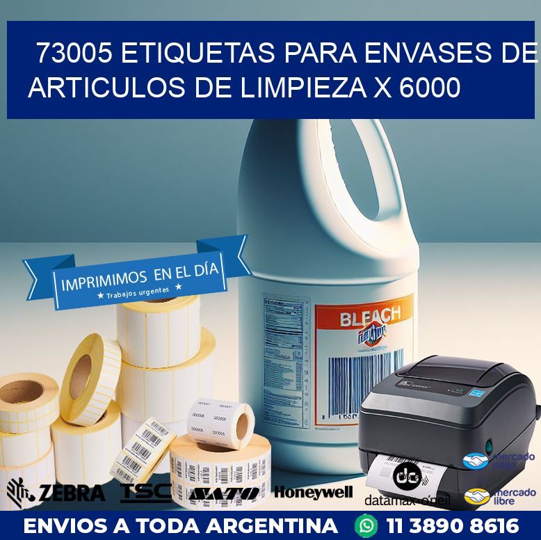 73005 ETIQUETAS PARA ENVASES DE ARTICULOS DE LIMPIEZA X 6000