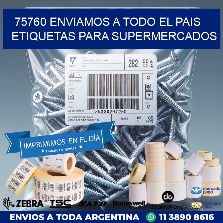 75760 ENVIAMOS A TODO EL PAIS ETIQUETAS PARA SUPERMERCADOS