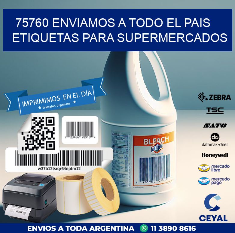 75760 ENVIAMOS A TODO EL PAIS ETIQUETAS PARA SUPERMERCADOS