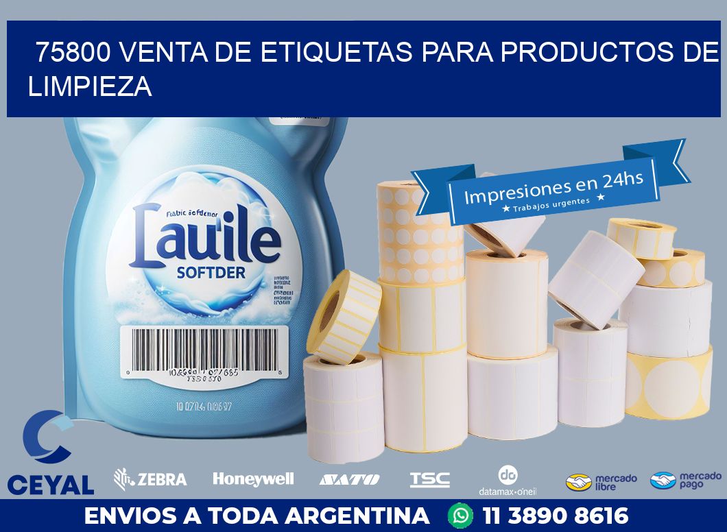 75800 VENTA DE ETIQUETAS PARA PRODUCTOS DE LIMPIEZA