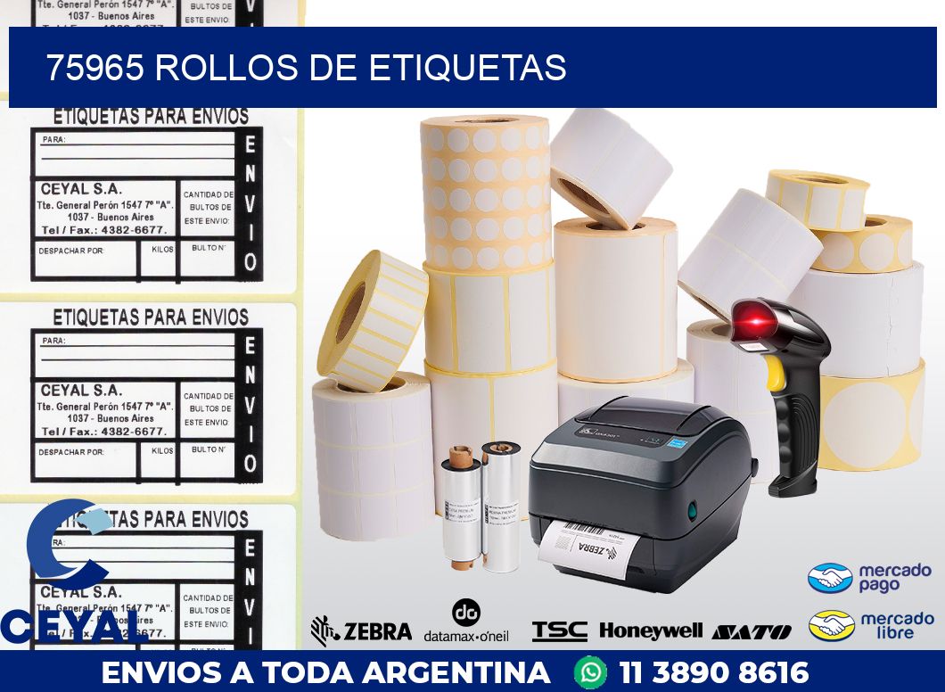 75965 ROLLOS DE ETIQUETAS