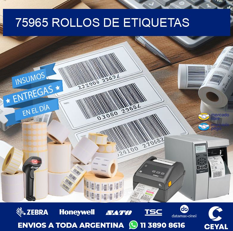 75965 ROLLOS DE ETIQUETAS