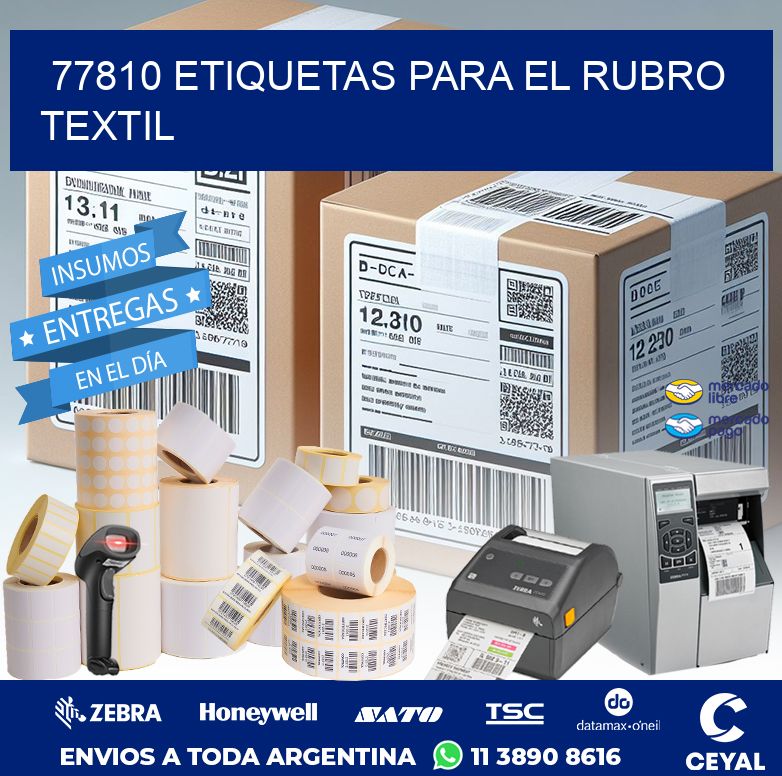 77810 ETIQUETAS PARA EL RUBRO TEXTIL