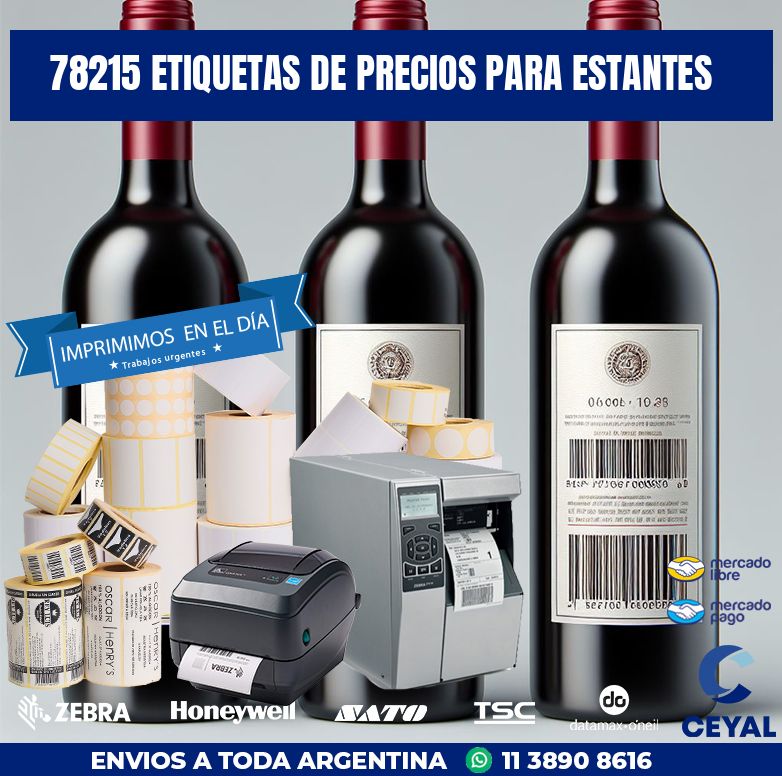 78215 ETIQUETAS DE PRECIOS PARA ESTANTES