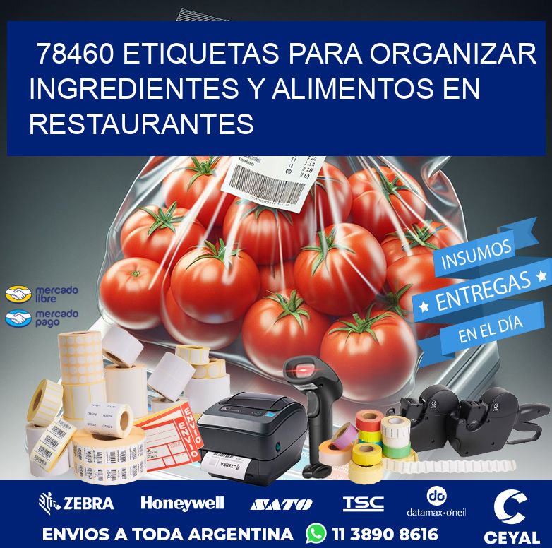 78460 ETIQUETAS PARA ORGANIZAR INGREDIENTES Y ALIMENTOS EN RESTAURANTES