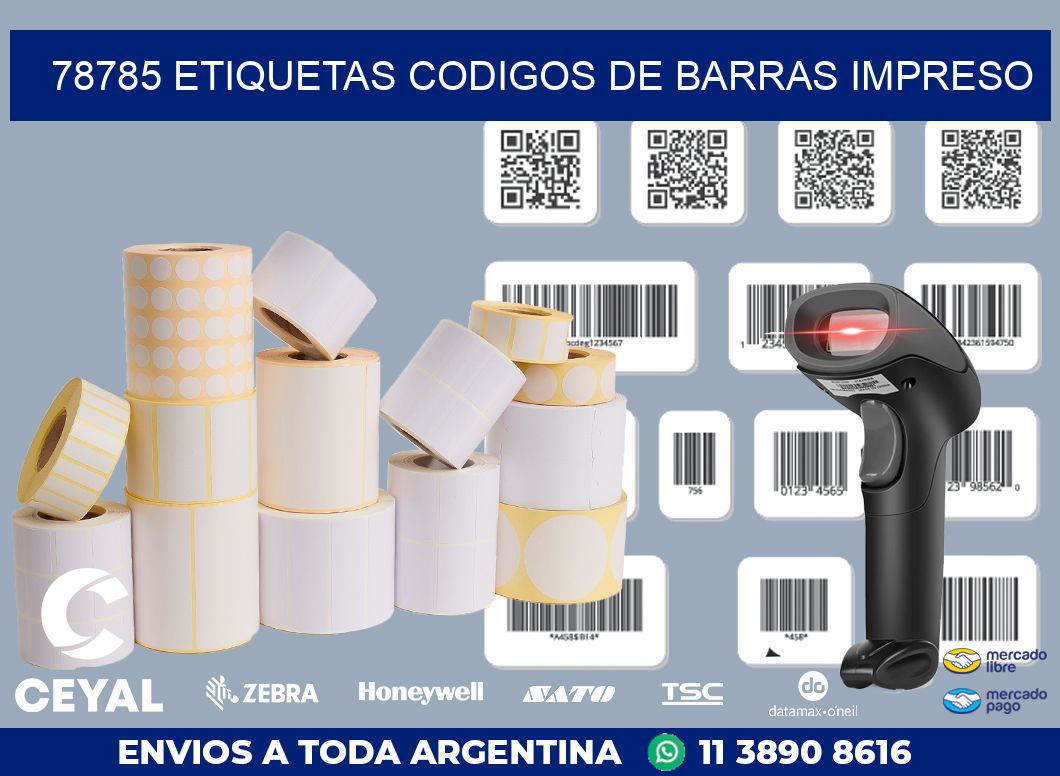 78785 ETIQUETAS CODIGOS DE BARRAS IMPRESO