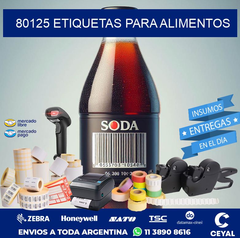 80125 ETIQUETAS PARA ALIMENTOS