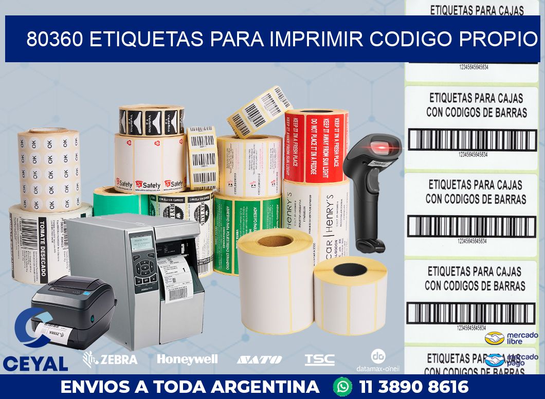 80360 ETIQUETAS PARA IMPRIMIR CODIGO PROPIO