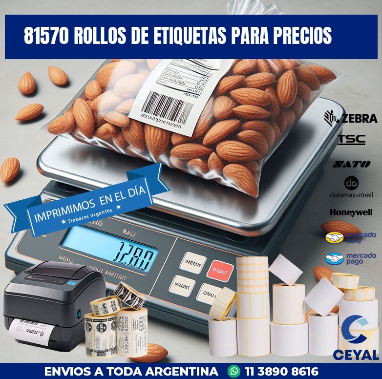 81570 ROLLOS DE ETIQUETAS PARA PRECIOS