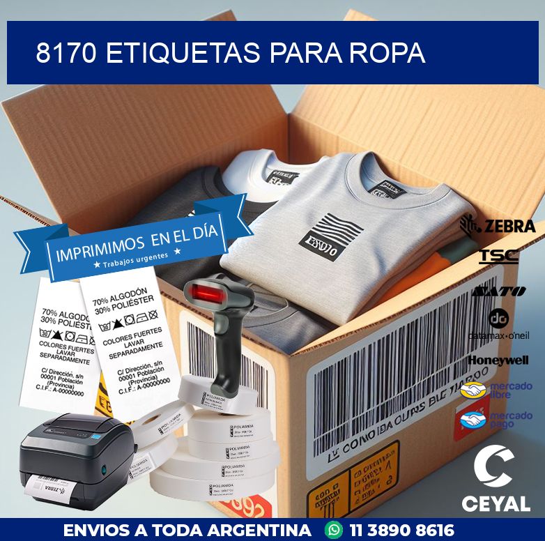 8170 ETIQUETAS PARA ROPA