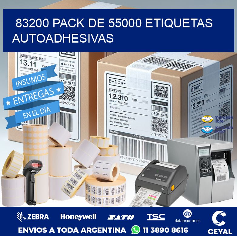 83200 PACK DE 55000 ETIQUETAS AUTOADHESIVAS