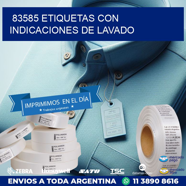 83585 ETIQUETAS CON INDICACIONES DE LAVADO