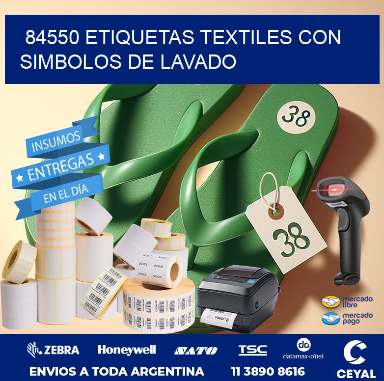 84550 ETIQUETAS TEXTILES CON SIMBOLOS DE LAVADO