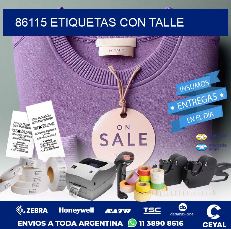 86115 ETIQUETAS CON TALLE