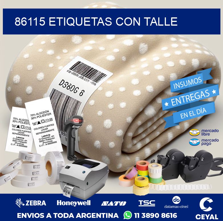 86115 ETIQUETAS CON TALLE