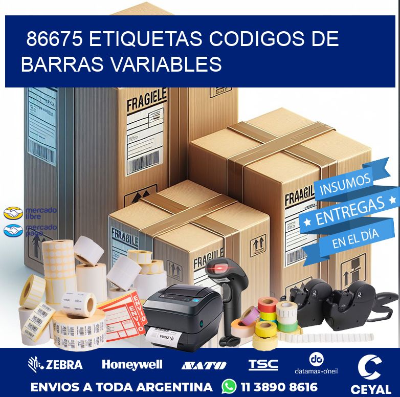 86675 ETIQUETAS CODIGOS DE BARRAS VARIABLES