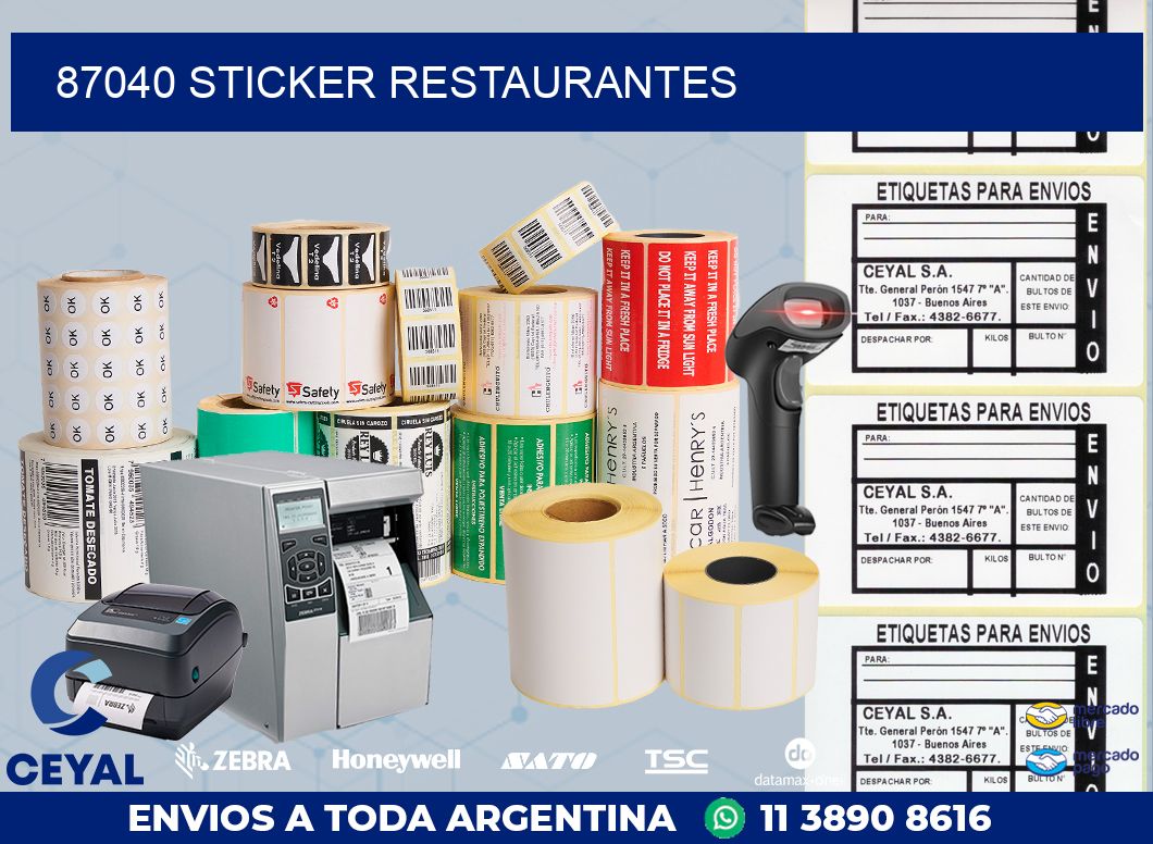 87040 STICKER RESTAURANTES