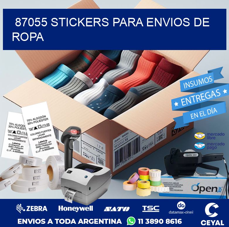 87055 STICKERS PARA ENVIOS DE ROPA