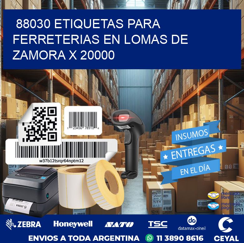 88030 ETIQUETAS PARA FERRETERIAS EN LOMAS DE ZAMORA X 20000