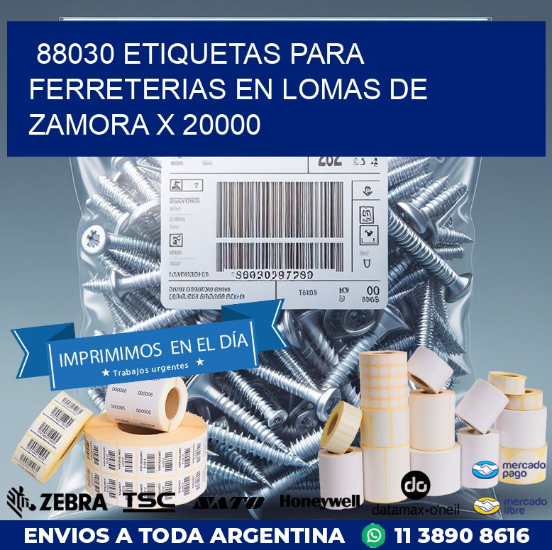 88030 ETIQUETAS PARA FERRETERIAS EN LOMAS DE ZAMORA X 20000