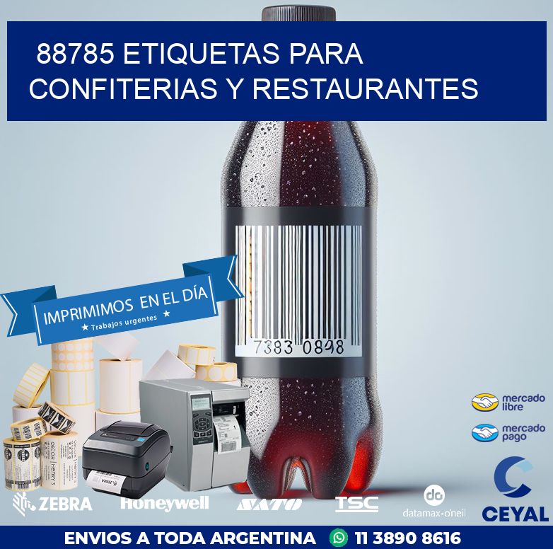 88785 ETIQUETAS PARA CONFITERIAS Y RESTAURANTES