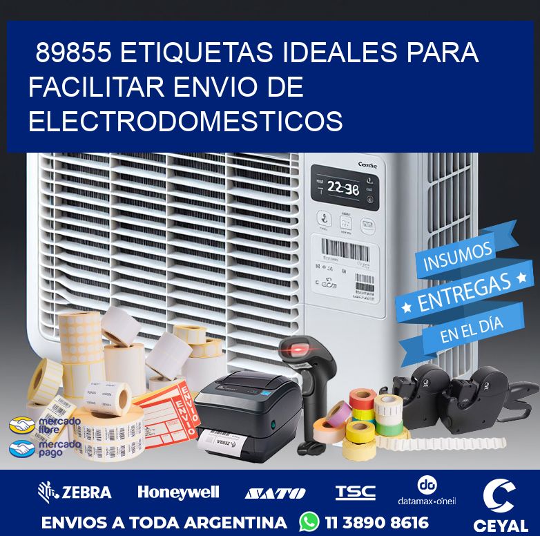 89855 ETIQUETAS IDEALES PARA FACILITAR ENVIO DE ELECTRODOMESTICOS
