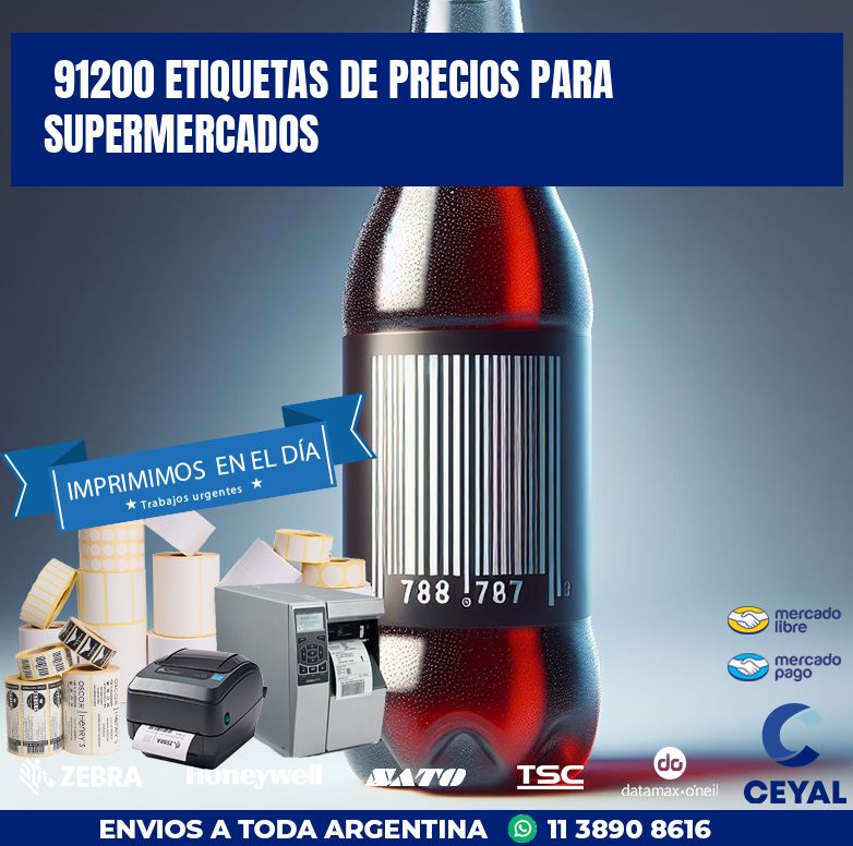 91200 ETIQUETAS DE PRECIOS PARA SUPERMERCADOS