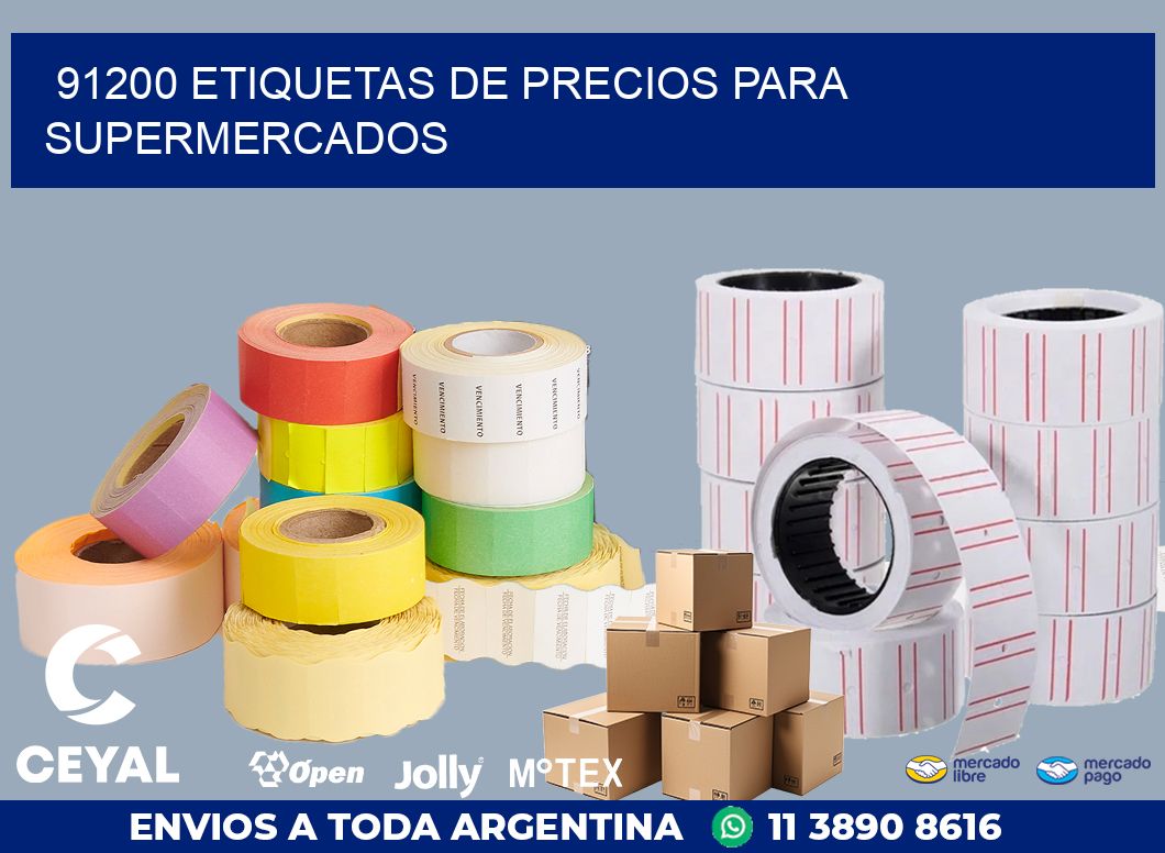 91200 ETIQUETAS DE PRECIOS PARA SUPERMERCADOS