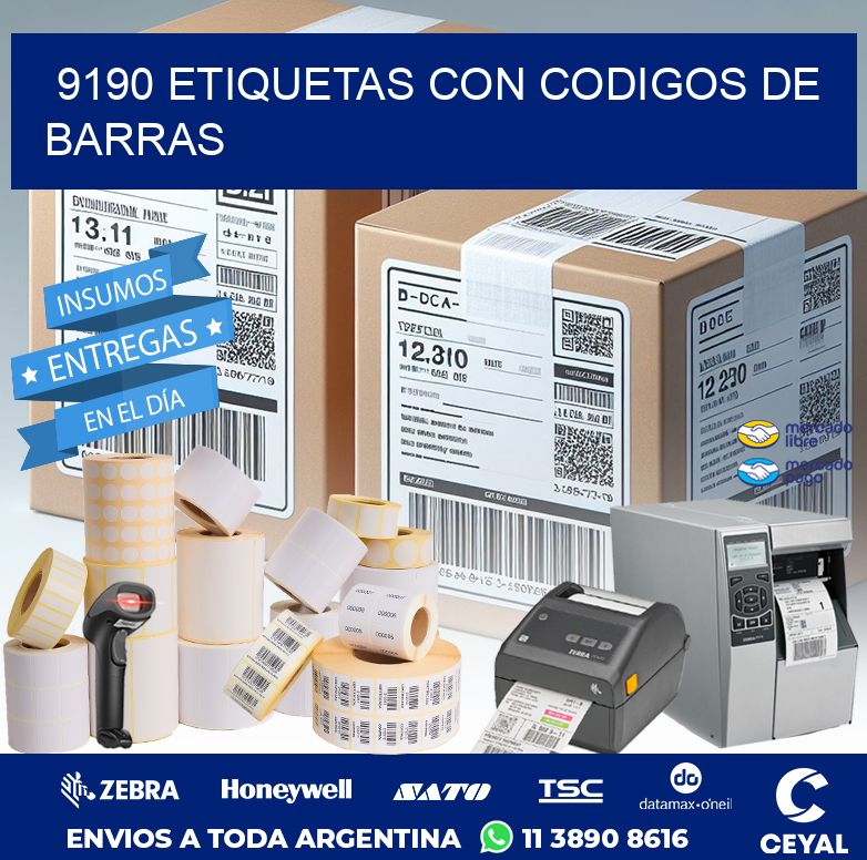 9190 ETIQUETAS CON CODIGOS DE BARRAS