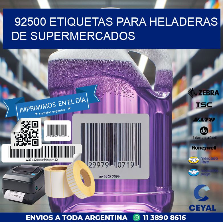 92500 ETIQUETAS PARA HELADERAS DE SUPERMERCADOS