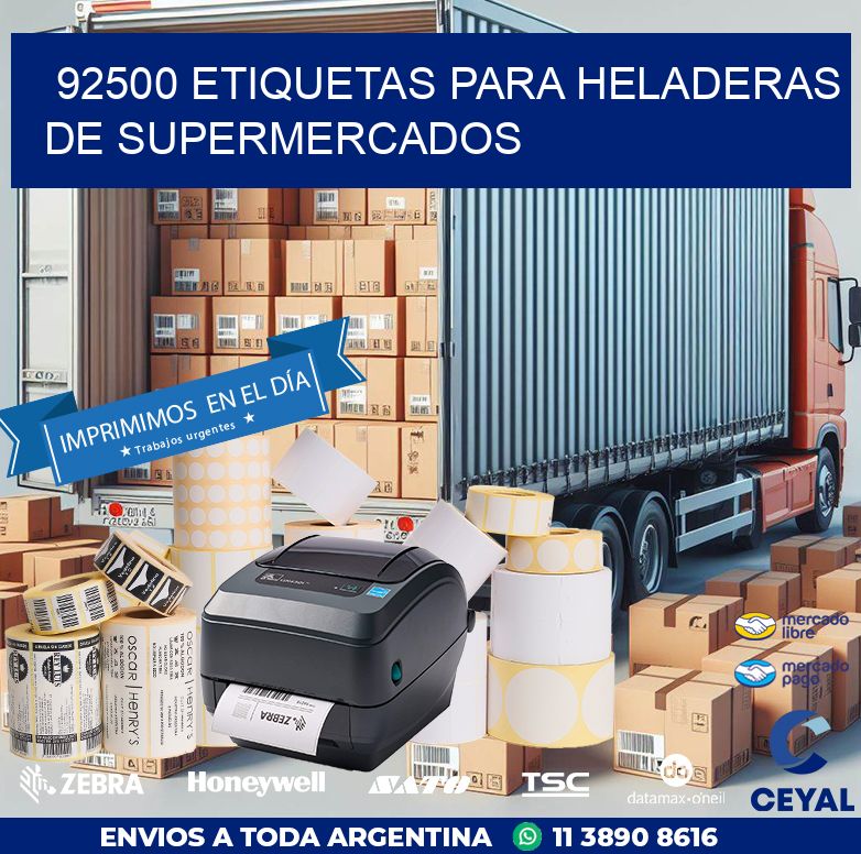92500 ETIQUETAS PARA HELADERAS DE SUPERMERCADOS